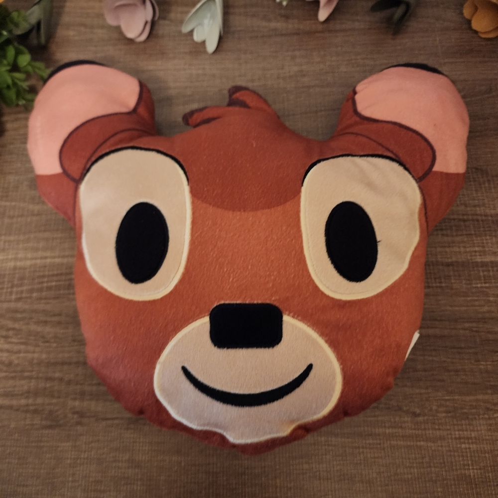 Disney Emoji Blitz Game Bambi DeerThrow Pillow Brown Plush Toy KidsRoom Decor